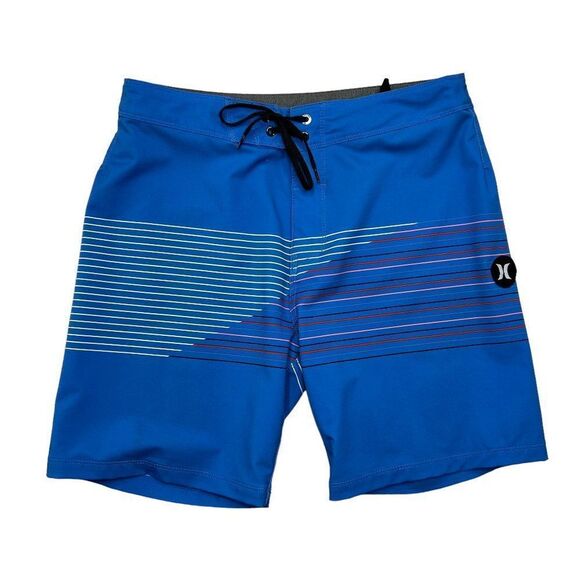 Hurley Boardshorts Men's 29 Blue Summer Beach Pool Surf Performance Swim Trunks - Picture 1 of 13